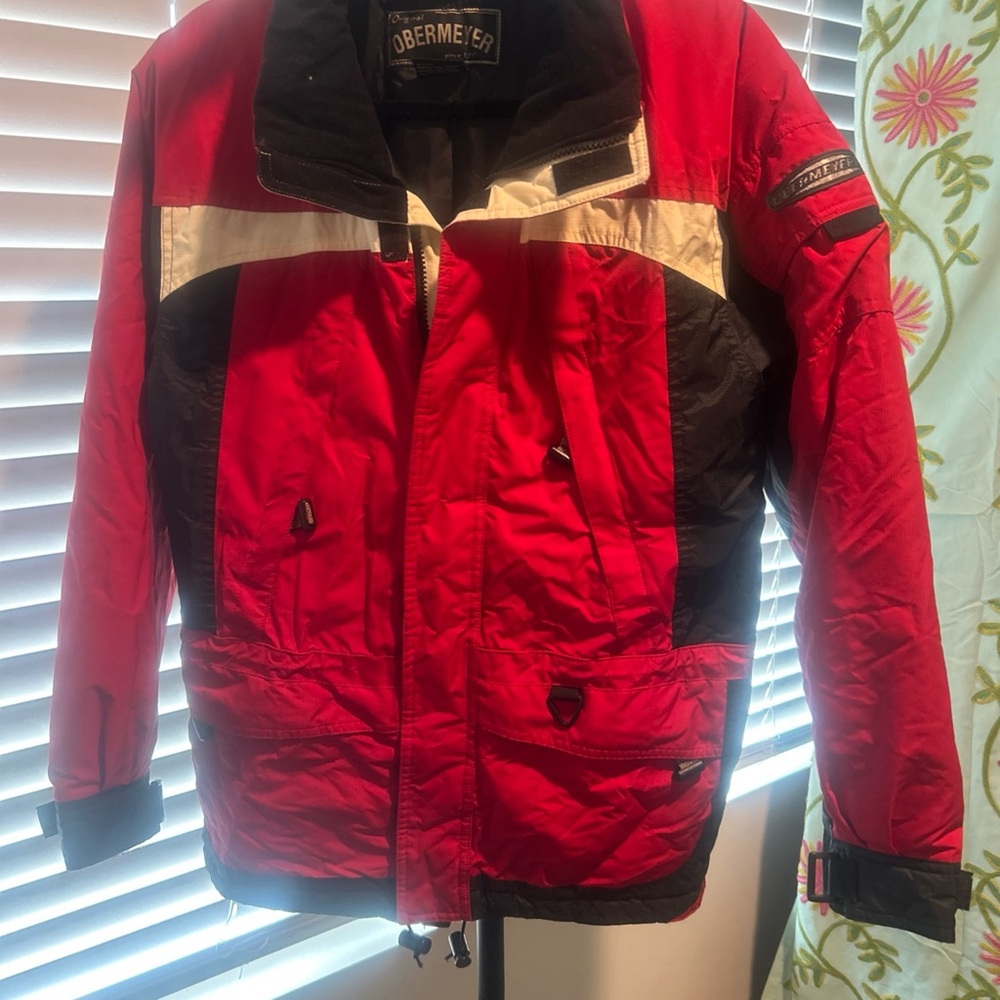 Obermeyer Red, Black and White Ski Jacket size Juniors 16